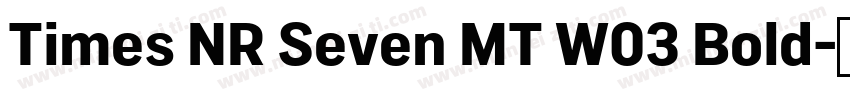 Times NR Seven MT W03 Bold字体转换